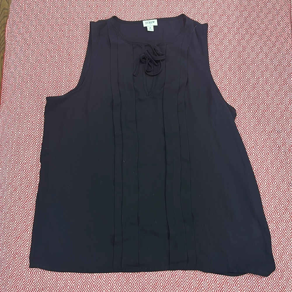 J Crew black sheer blouse